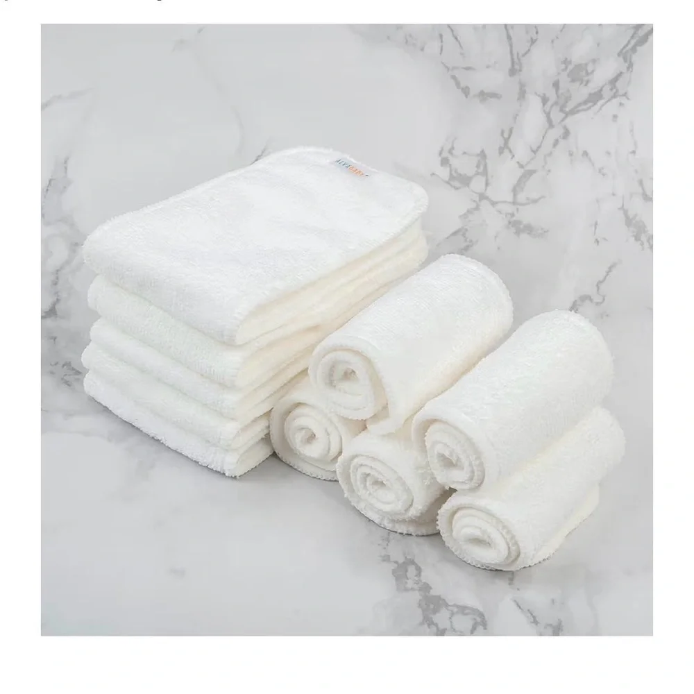 ALVABABY 12PCS Newborn Cloth Diaper Insert,Less Than 12pounds 3-Layer Micro 12ST